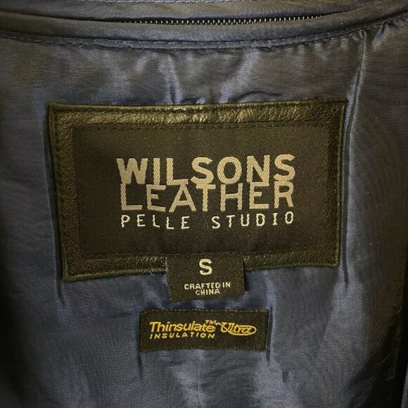 Wilsons Leather Pelle Studio Black Leather Jacket Womens Small Soft Real Leather - Picture 3 of 9